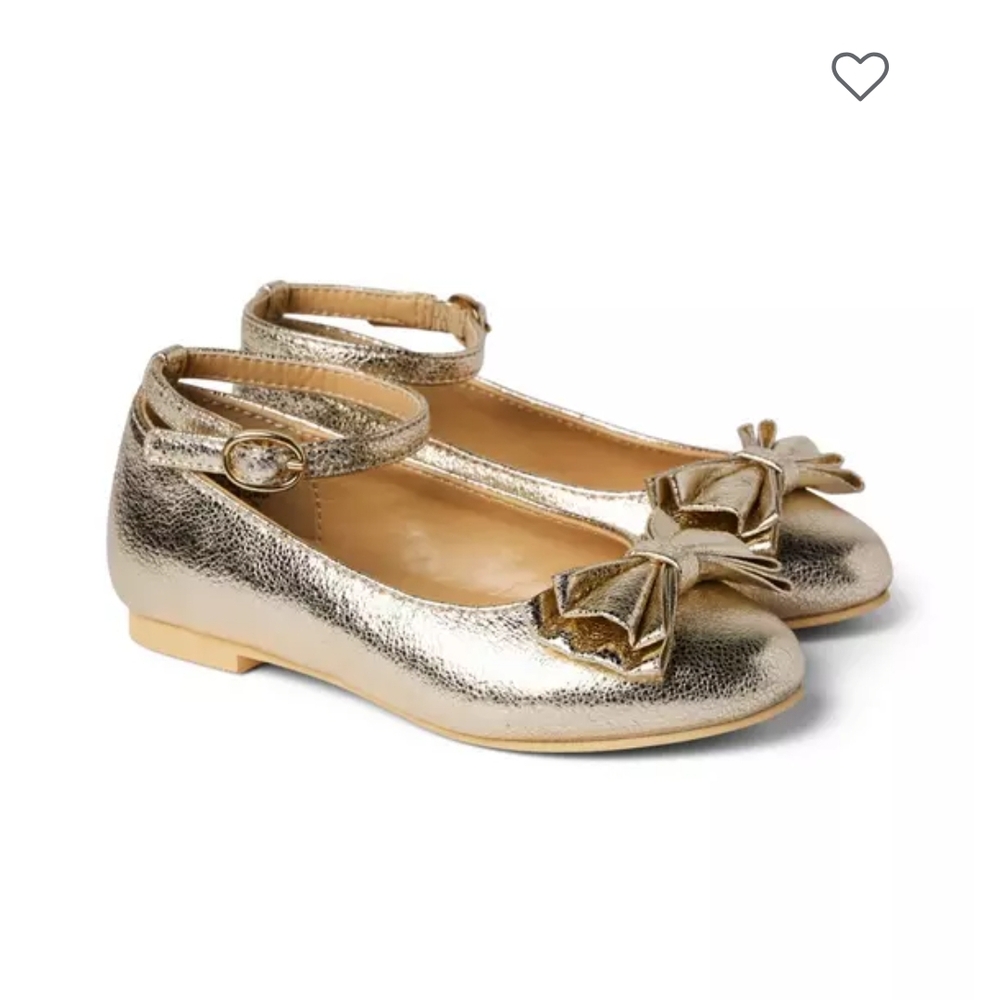 Janie and Jack Metallic Bow Ballet Flat
